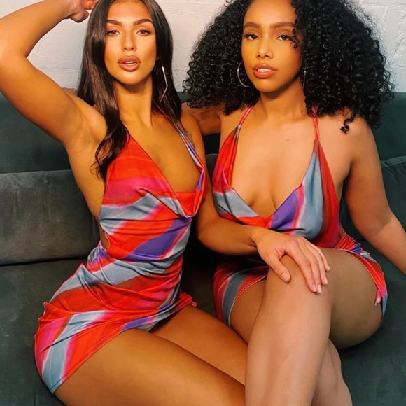 “Taste the Rainbow” Camisole Backless Mini Dress. Size Small. Super Sexy! - Picture 5 of 7